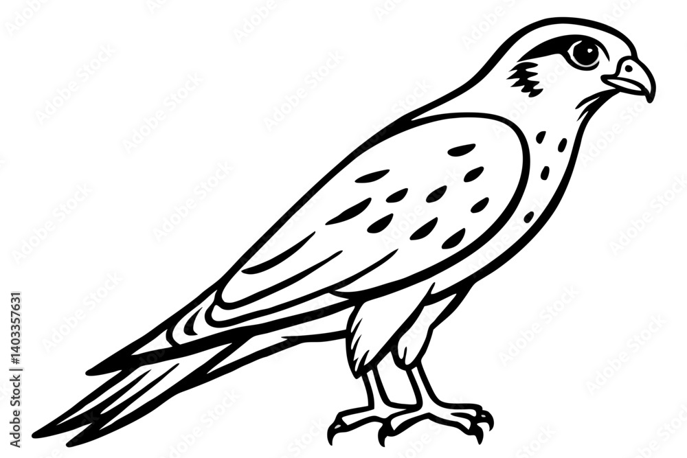 Obraz premium Graceful Kestrel Drawing