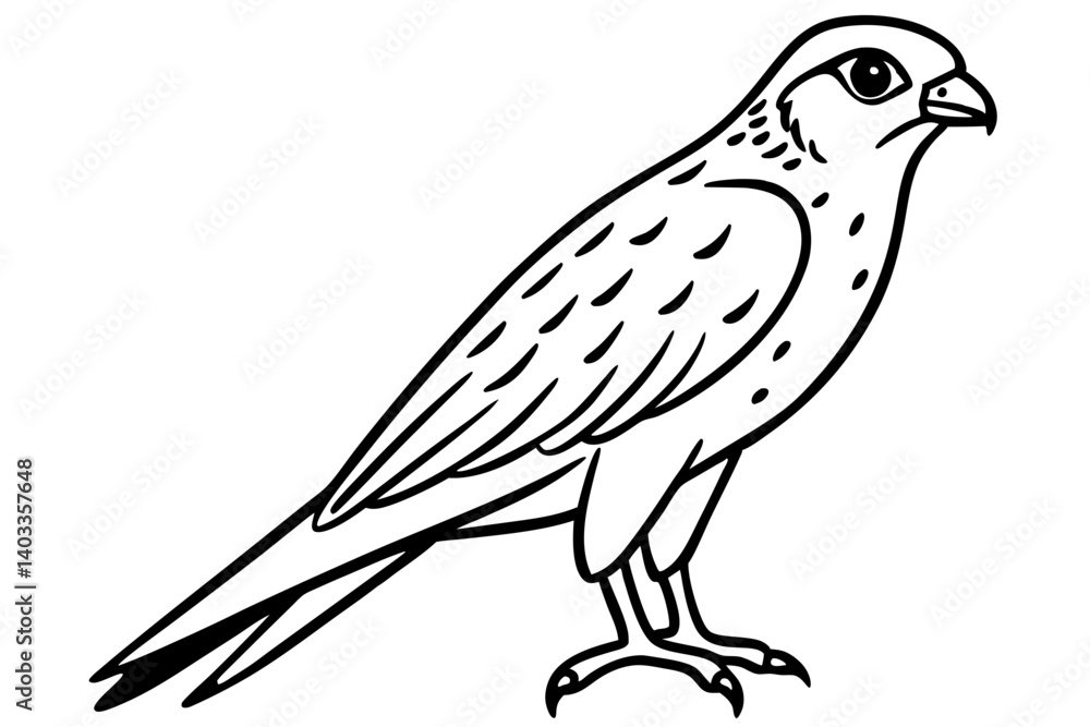 Obraz premium Graceful Kestrel Drawing