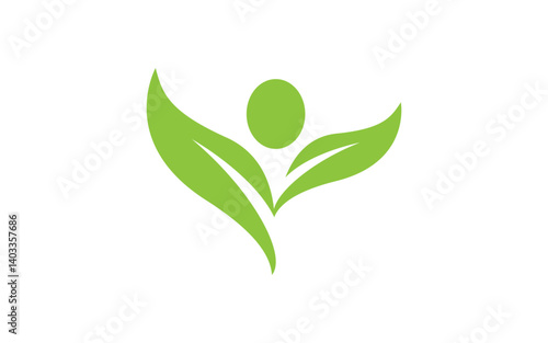 Nature leaf ecology vegan concept Logo illustration v.98