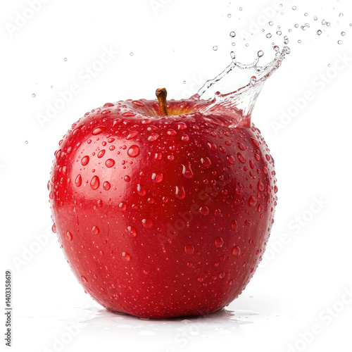 apple in water splash