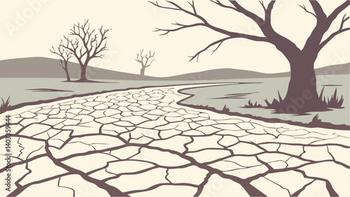 dry cracked earth