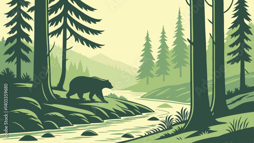 bear in the woods