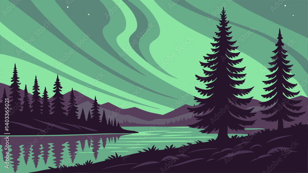 Obraz premium winter forest landscape