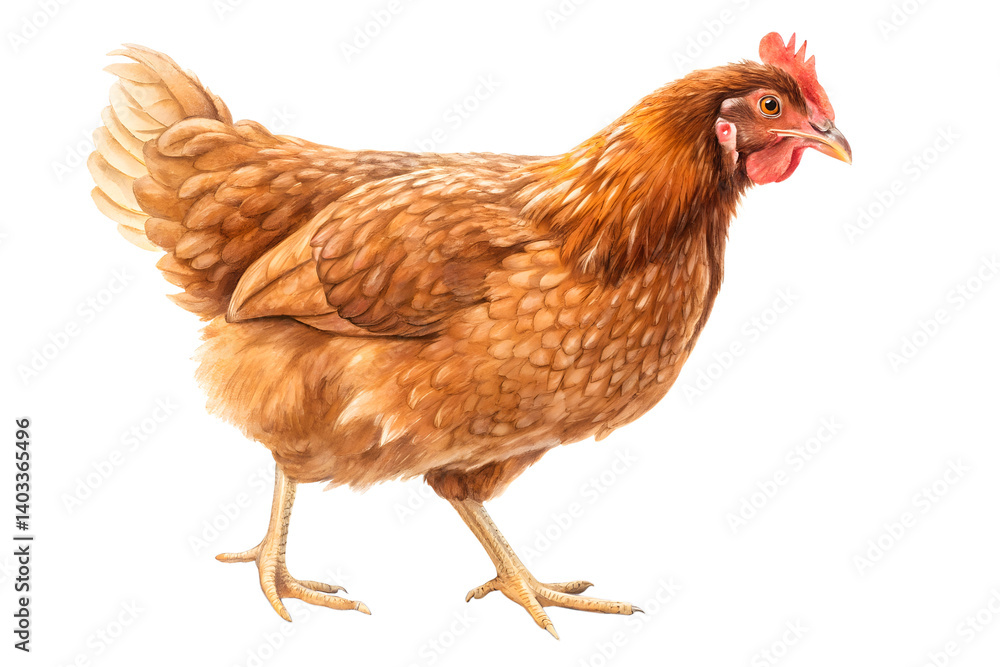 full body of brown chicken hen standing isolated on transparent background | chicken isolated on white | chicken on white full body of brown chicken hen standing isolated on transparent background | chicken isolated on white | chicken on white