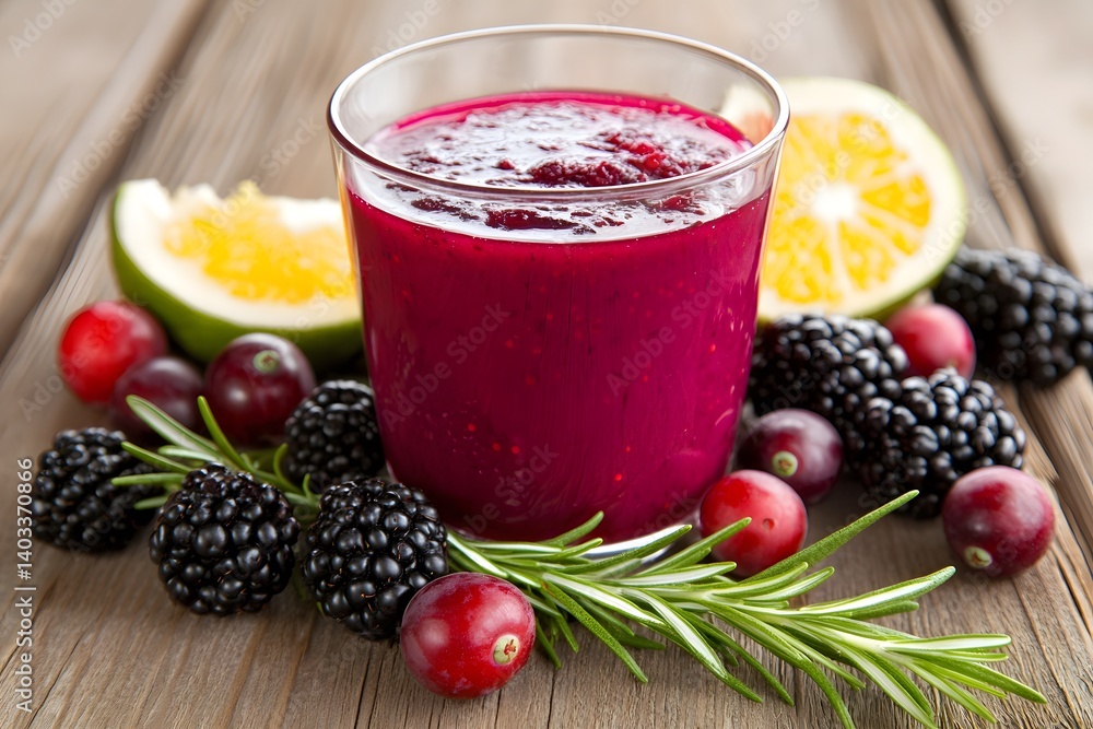 Delicious Berry Smoothie with Cranberries and Rosemary Delicious Berry Smoothie with Cranberries and Rosemary