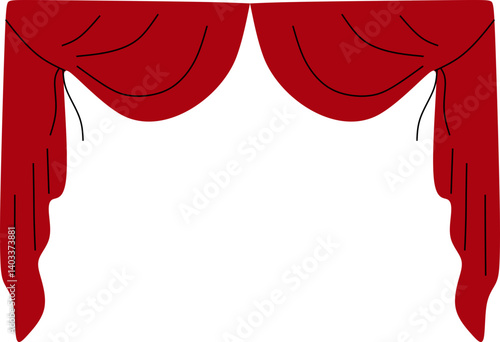 Theatre Curtain Illustration