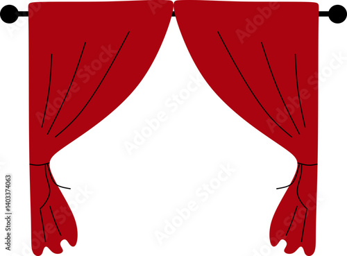 Theatre Curtain Illustration