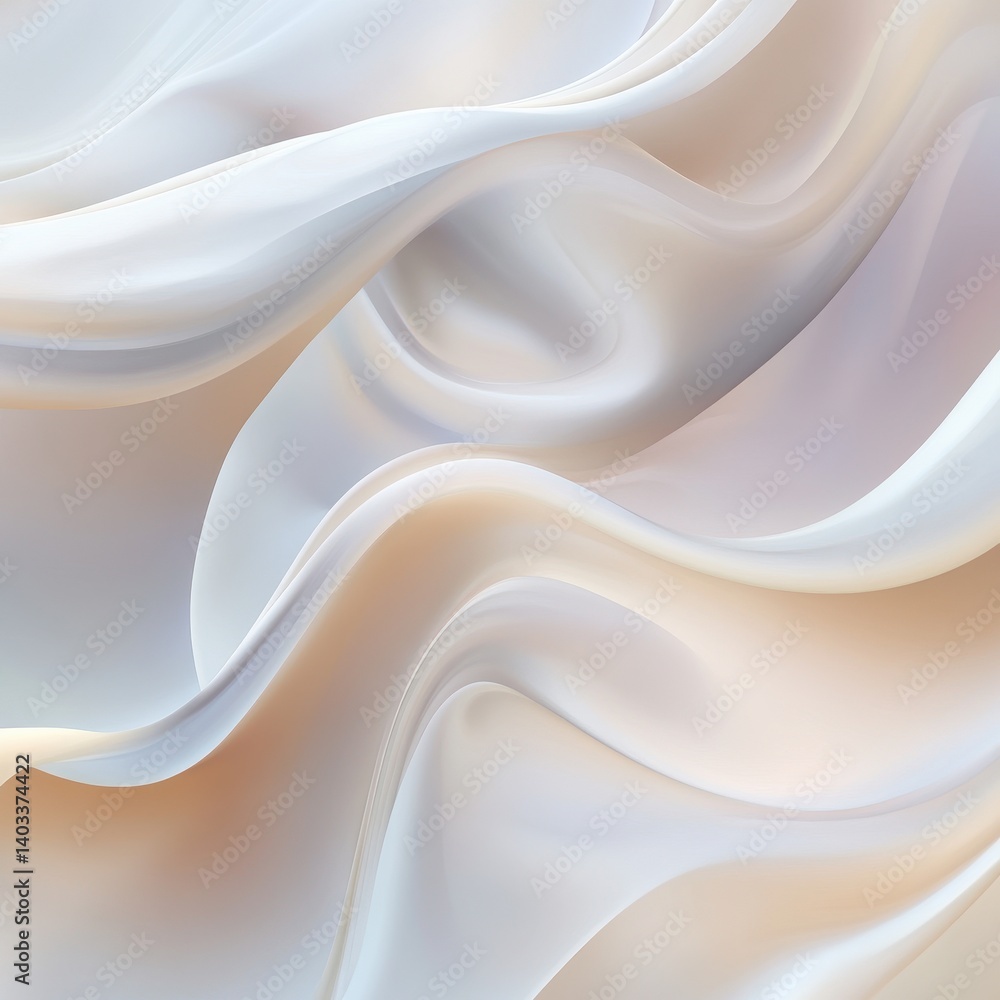 Obraz premium Abstract flowing fabric, soft pastel tones