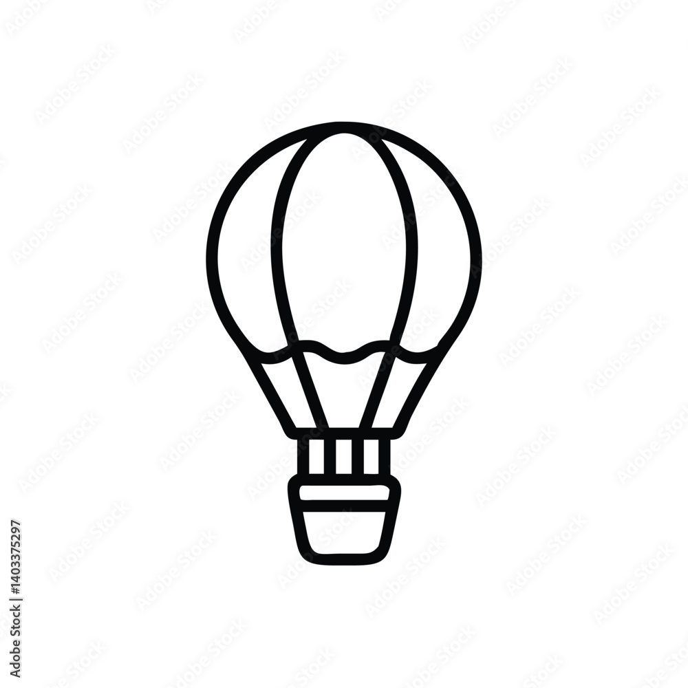 Hot Air Balloon Icon Vector Design For Transportation And Celebration Hot Air Balloon Icon Vector Design For Transportation And Celebration