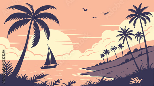 palm trees on the beach