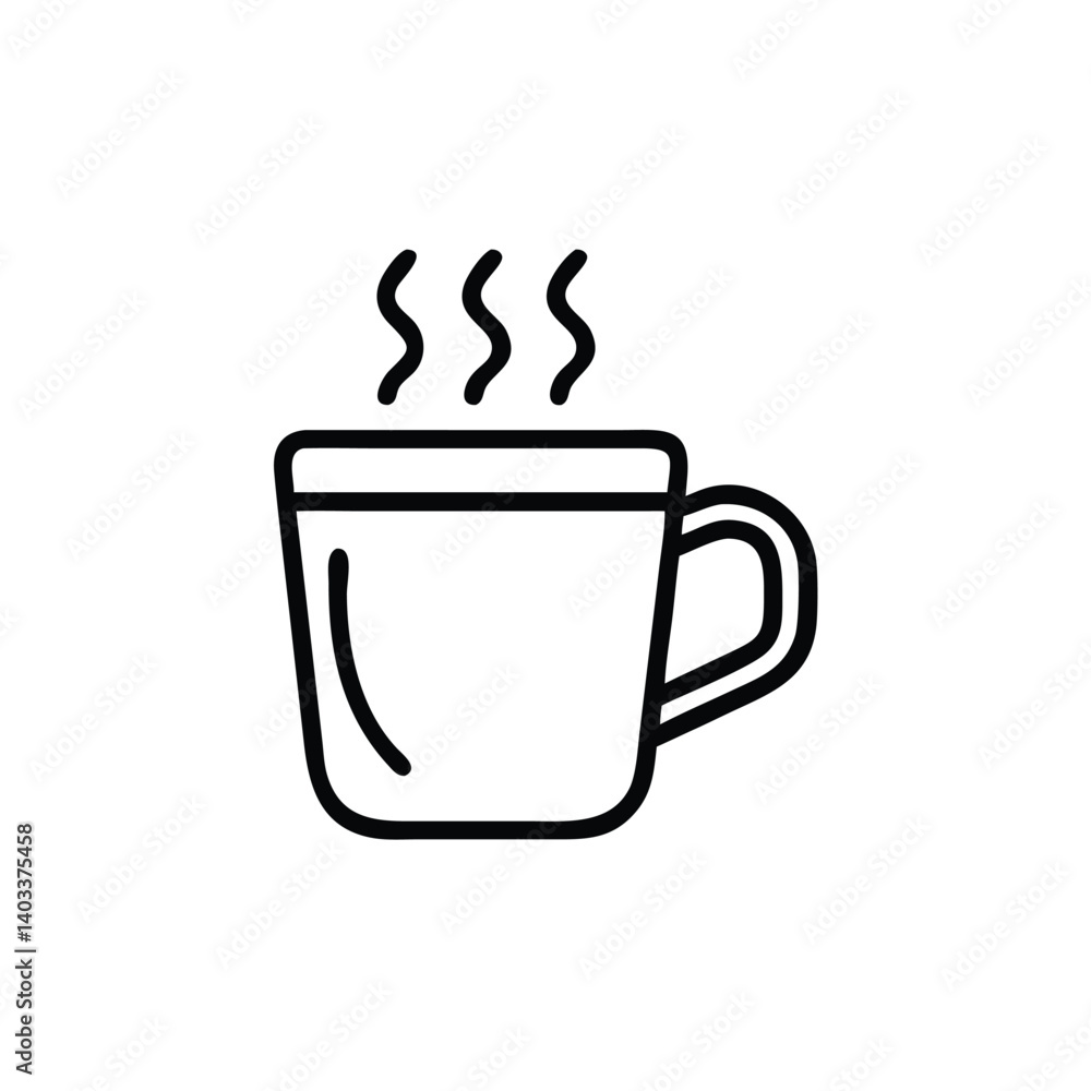 Simple Hot Coffee Cup Icon Vector Illustration Graphic Design Element Simple Hot Coffee Cup Icon Vector Illustration Graphic Design Element