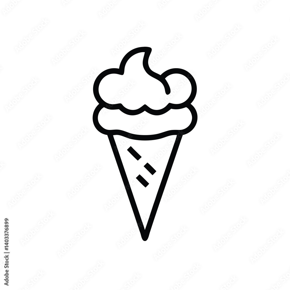 Simple Ice Cream Cone Icon Illustration In Vector Format Design Simple Ice Cream Cone Icon Illustration In Vector Format Design