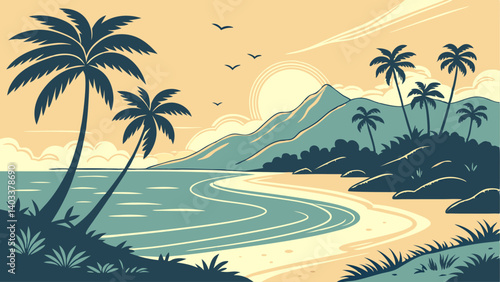 palm trees on the beach