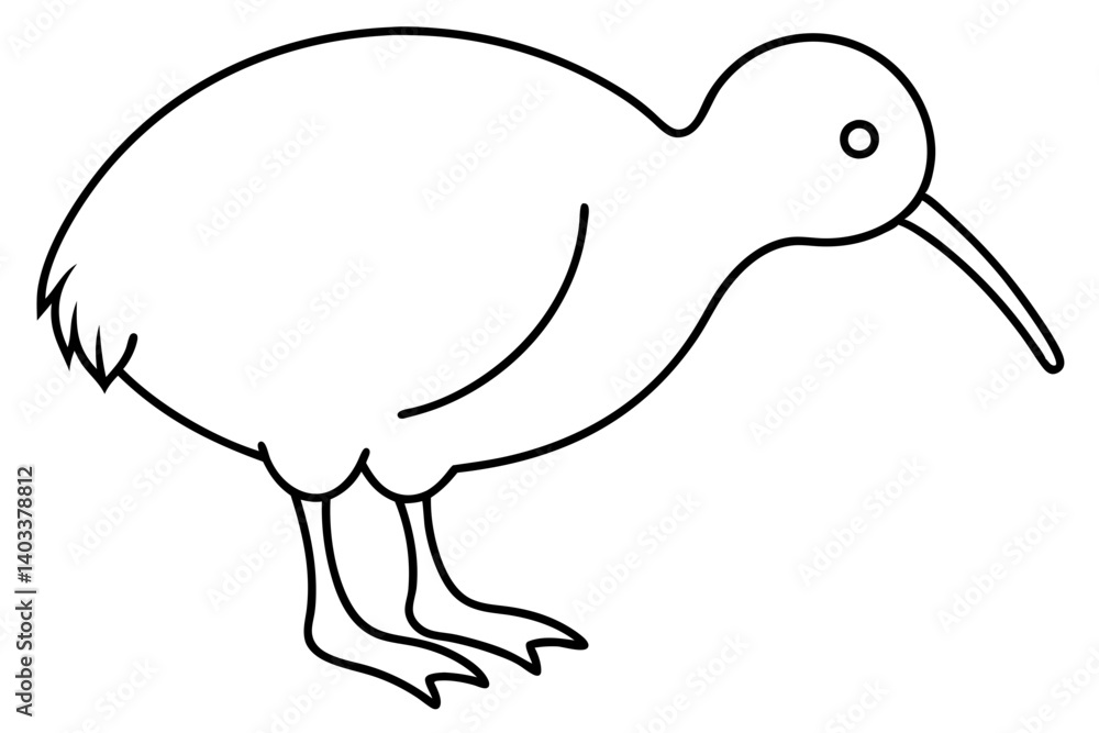 Kiwi Silhouette Art Kiwi Silhouette Art