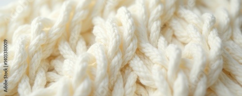 Dense, chunky white knit with visible stitches Creamy, warm weave , winter, cream