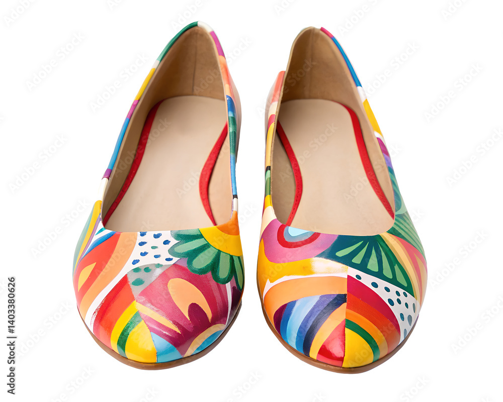 Fototapeta premium Artistic Multicolored Flats Featuring Abstract Painted Design