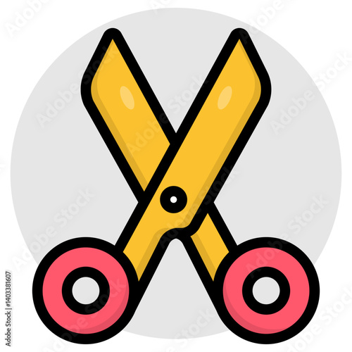 Trendy vector design of scissors