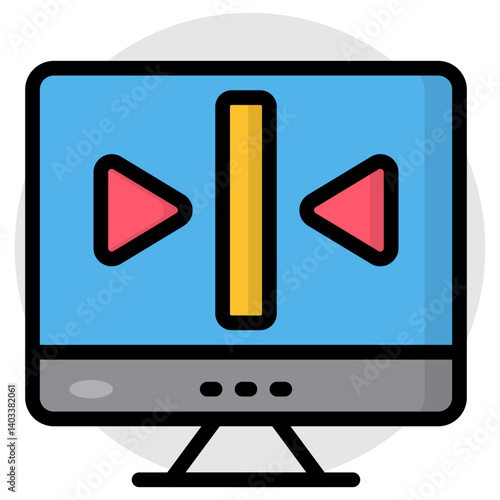 A colored design icon of reflect tool
