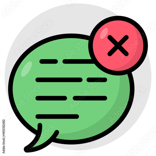 Trendy design icon of no chat 