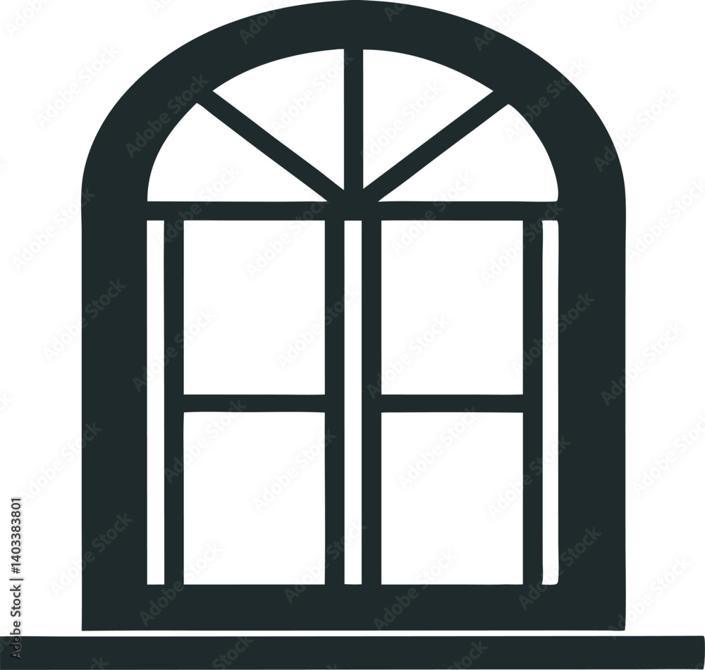 Abstract black stripe building vector with white accent Abstract black stripe building vector with white accent