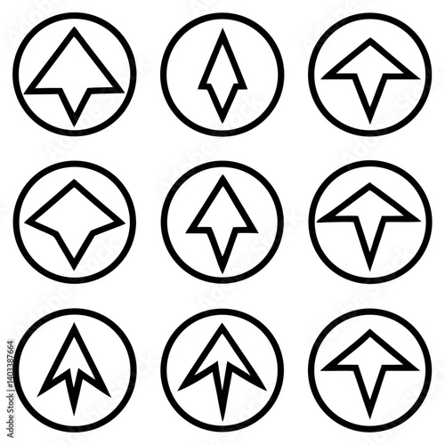  Minimalistic Upward Arrow Icons  Simple and Modern Vector