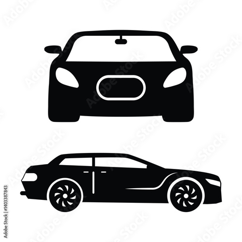Modern transport fast car icon simple design