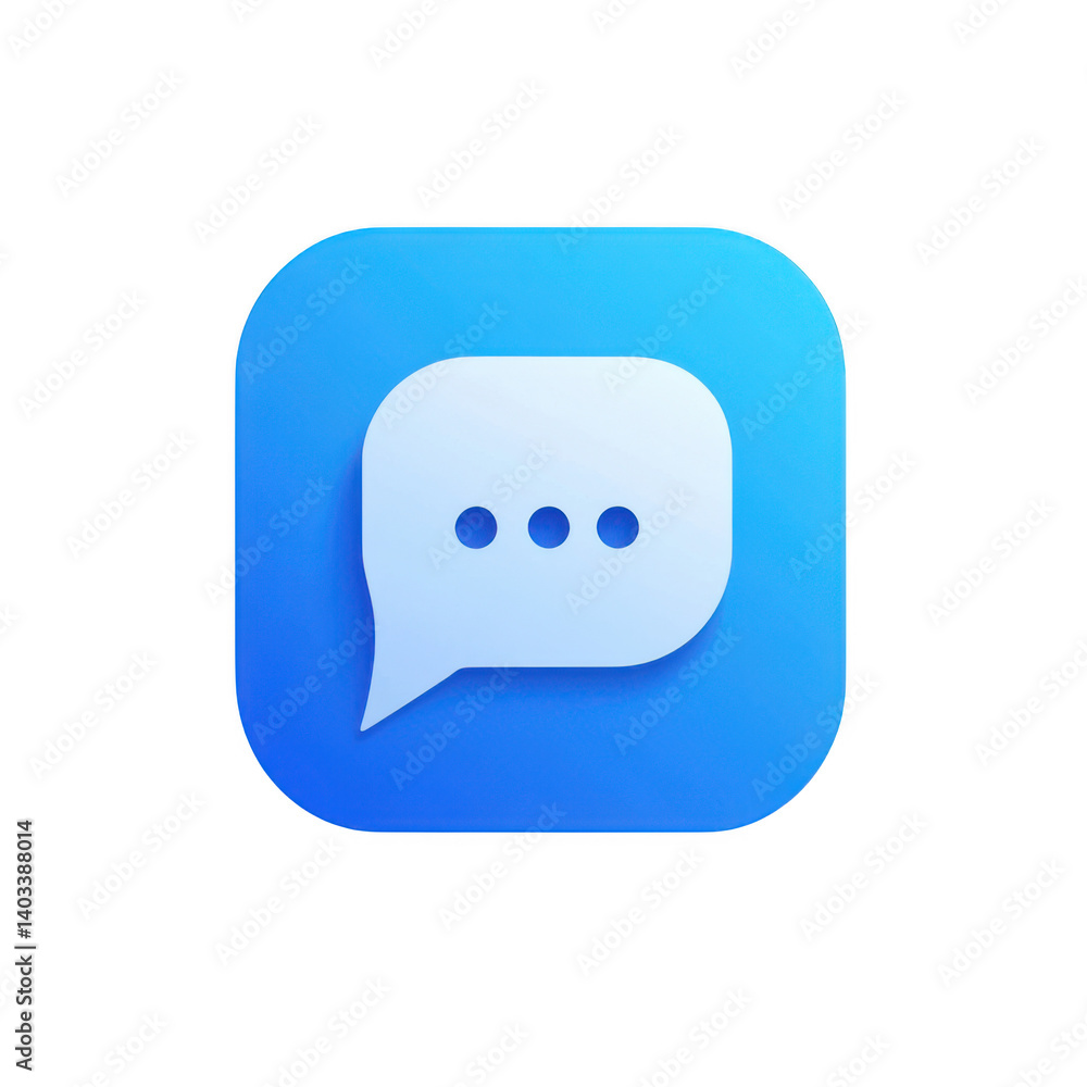 Naklejka premium Message bubble icon graphic design on transparent background