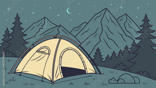 camping in the mountains