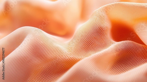 Closeup of flexible, breathable fabric with embedded sensors, smart textile for health applications
