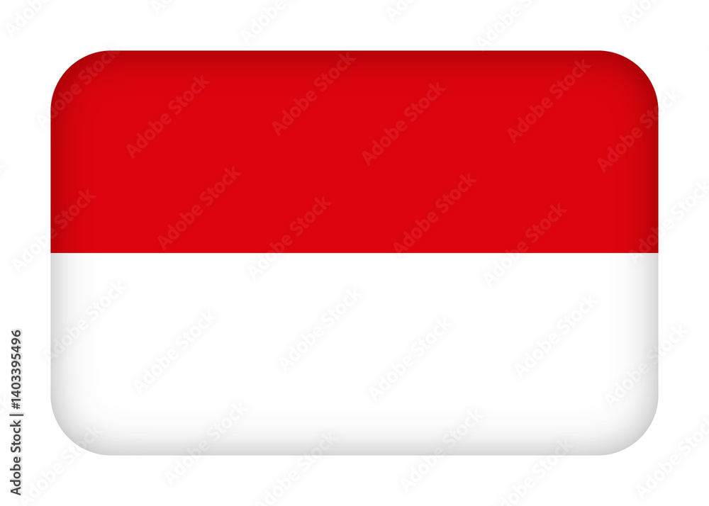 Monaco flag with round corners. 3d illustration button flag of Monaco transparation png Monaco flag with round corners. 3d illustration button flag of Monaco transparation png