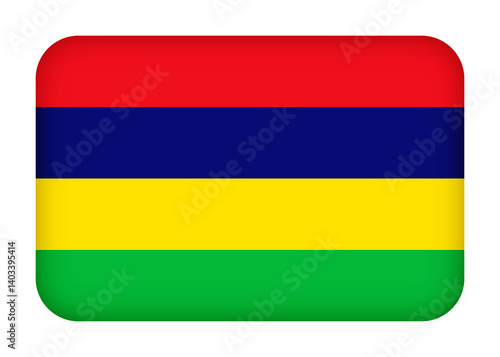 Mauritius flag with round corners. 3d illustration button flag of Mauritius transparation png Free Download Mauritius flag with round corners. 3d illustration button flag of Mauritius transparation png - GFXLoad