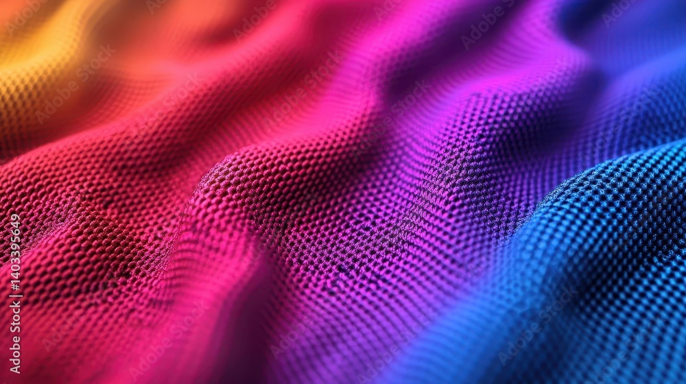 Smart fabric with colorchanging fibers, closeup of interactive wearable technology Smart fabric with colorchanging fibers, closeup of interactive wearable technology