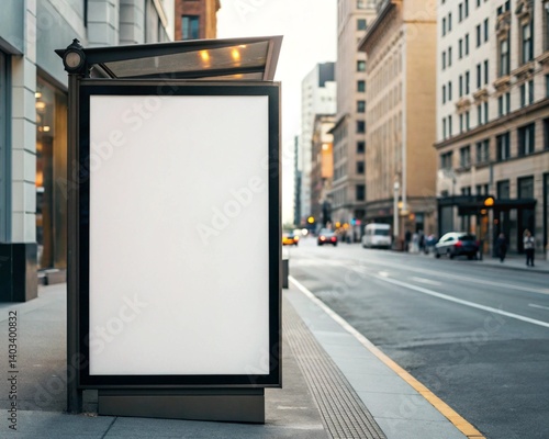 Bus stop billboard mockup