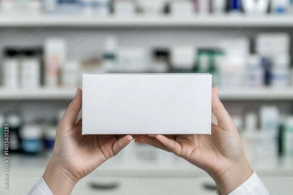 Hands are holding a blank white box for presentation purposes Hands are holding a blank white box for presentation purposes