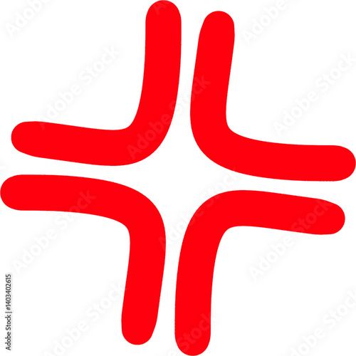 Angry icon. red anger mark. Moody symbol 