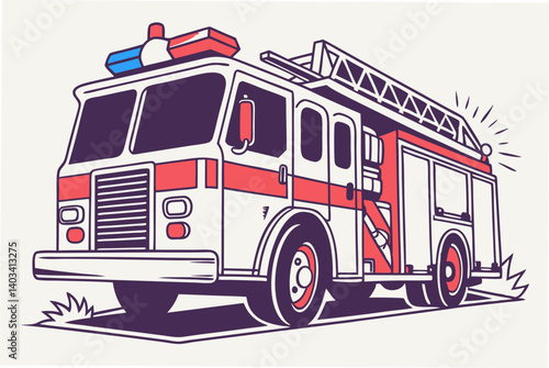 fire truck vector illustration