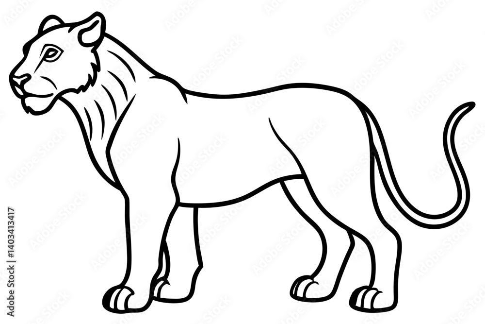 Liger Outline Vector