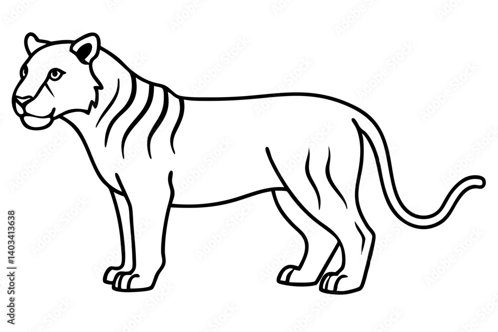 Fototapeta premium Liger Outline Vector