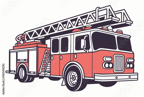 fire truck vector illustration
