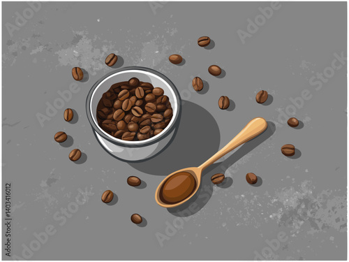 Roasting coffee beans in a spoon
