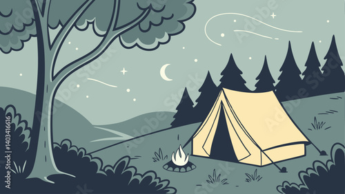 vector illustration of a winter landscape