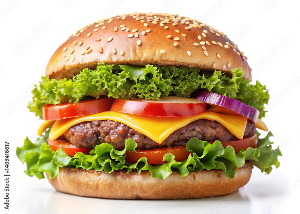hamburger on white background hamburger on white background
