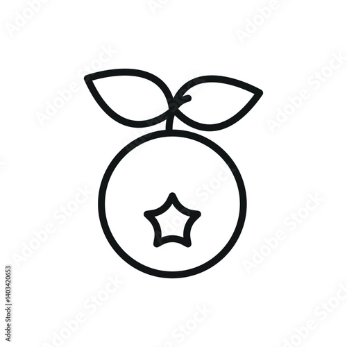 Blueberry icon symbolizes sweet nutrition, antioxidant-rich fruit, and healthy snacking moments.