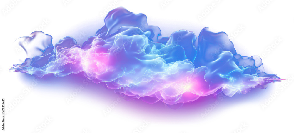 PNG Purple smoke light blue.