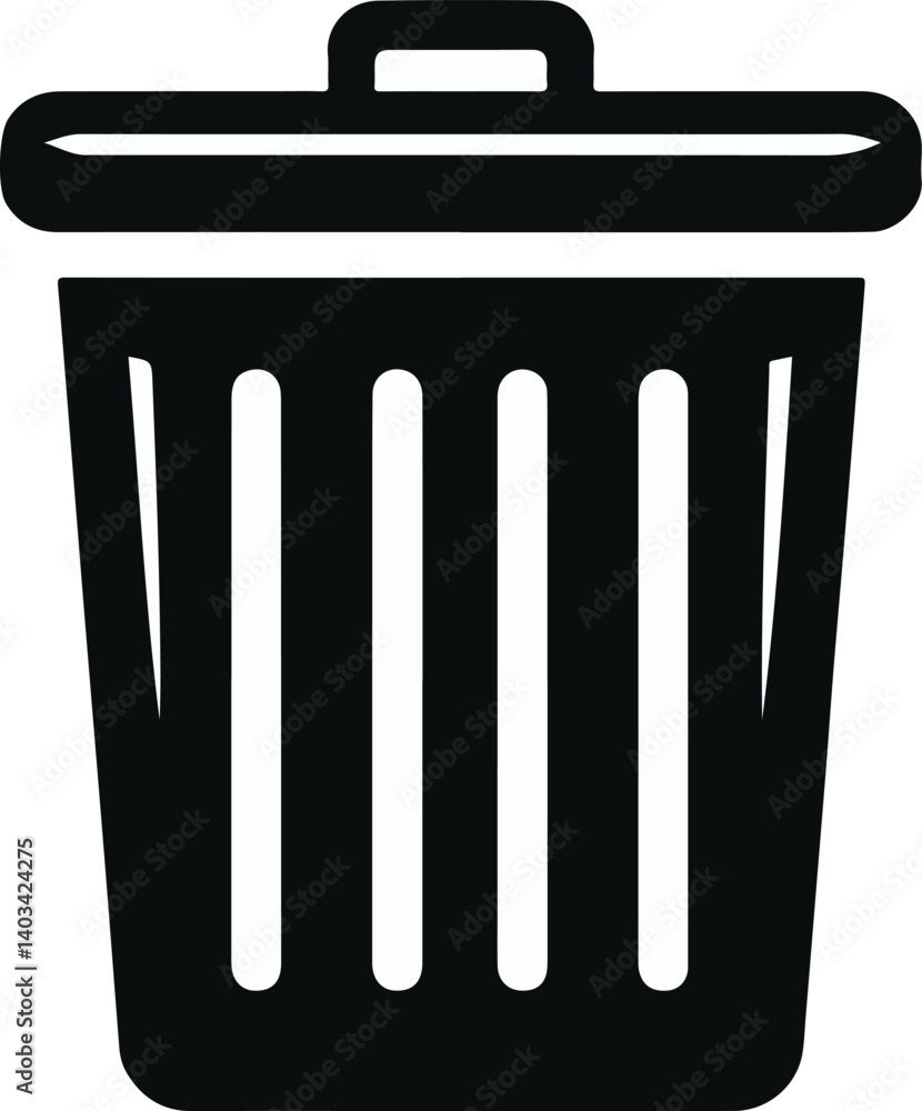 Bin vector silhouette icon Bin vector silhouette icon