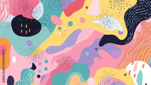 Whimsical unicorn background with vibrant rainbow and glitter texture in holographic fantasy style