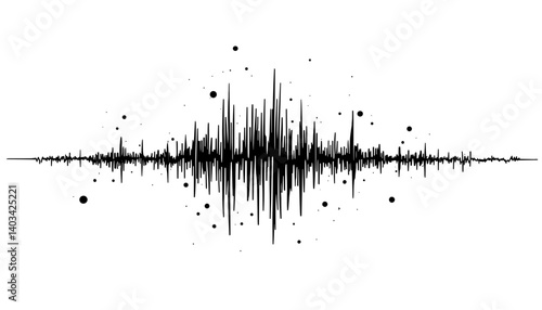 Black waveform icon representing sound wave or audio signal