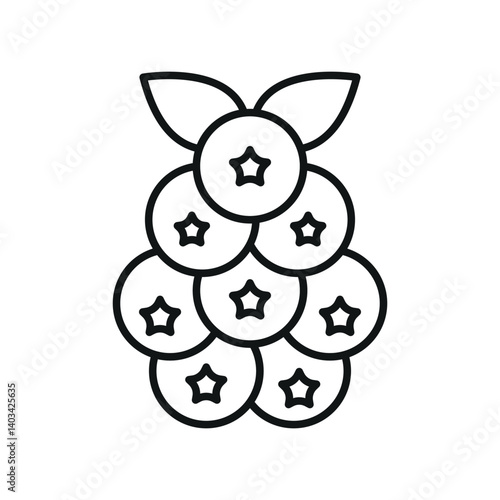 Blueberry icon symbolizes sweet nutrition, antioxidant-rich fruit, and healthy snacking moments.