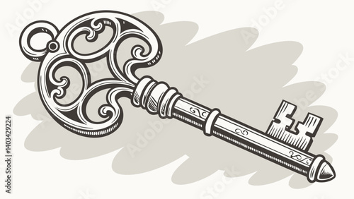 hand drawn illustration of a sword