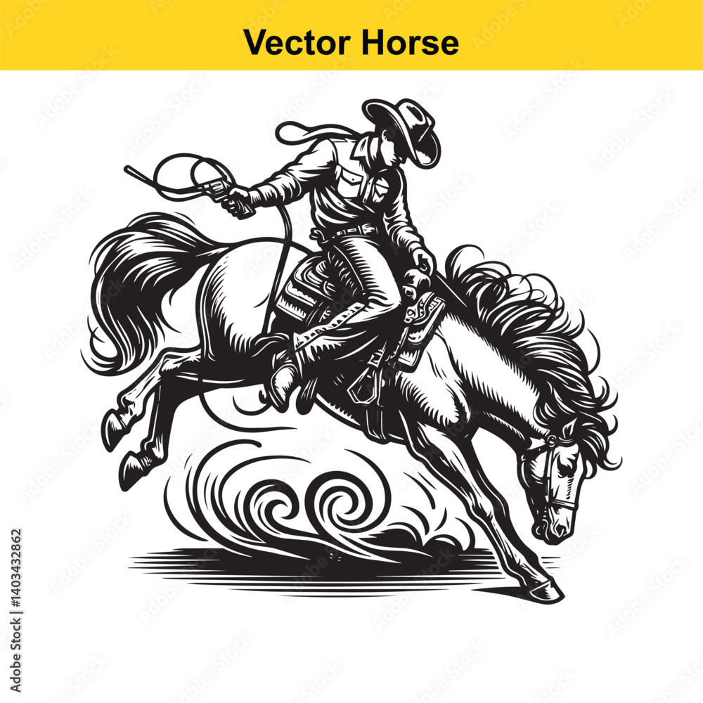Obraz premium Vector Horseman